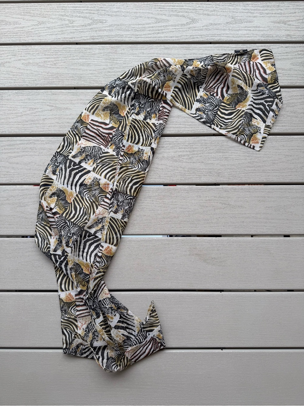 Into Africa Zebra Print Table Runner Safari Animal Decor 56” x 12”